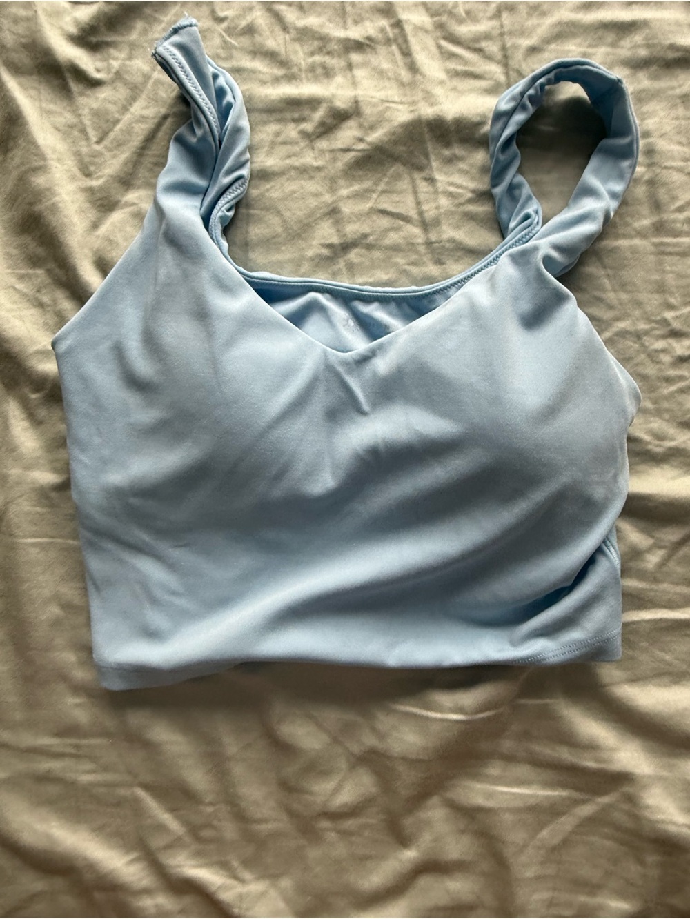 Everyday Light Blue Crop Tank with Wide Straps